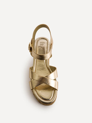 Magnolia Gold Flatform Sandals