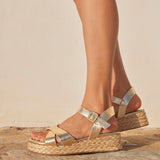 Magnolia Gold Flatform Sandals