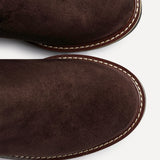 Maintain Wide Fit Brown Faux Suede Long Boots
