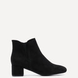 Manor Black Faux Suede Heeled Ankle Boots