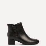 Manor Black Faux Leather Heeled Ankle Boots
