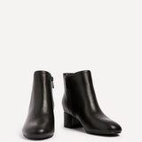 Manor Black Faux Leather Heeled Ankle Boots