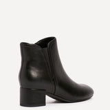 Manor Black Faux Leather Heeled Ankle Boots