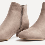 Manor Mocha Faux Suede Heeled Ankle Boots