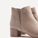 Manor Mocha Faux Suede Heeled Ankle Boots