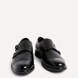 Marcello Mens Black Faux Leather Shoes