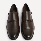 Marcello Mens Brown Faux Leather Shoes