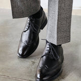 Marco Mens Black Faux Leather Brogue Shoes