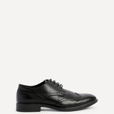 Marco Mens Black Faux Leather Brogue Shoes