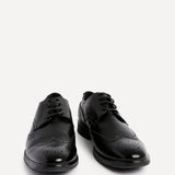 Marco Mens Black Faux Leather Brogue Shoes