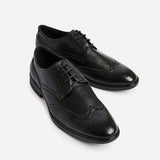 Marco Mens Black Faux Leather Brogue Shoes