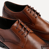 Marco Mens Brown Faux Leather Brogue Shoes