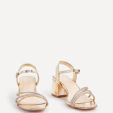 Mariah Wide Fit Gold Diamante Heels