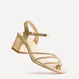 Mariah Wide Fit Gold Diamante Heels