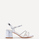 Mariah Wide Fit Silver Diamante Heels