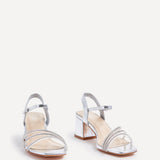 Mariah Wide Fit Silver Diamante Heels
