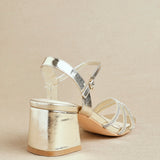 Mariah Wide Fit Gold Diamante Heels
