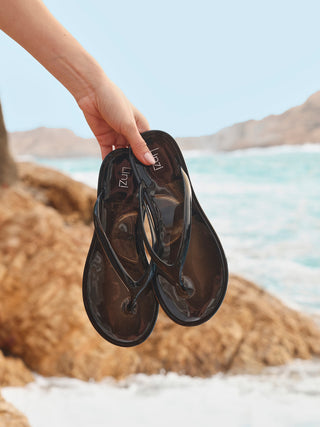 Marine Black Jelly Flip Flops