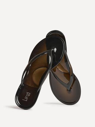 Marine Black Jelly Flip Flops