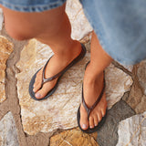 Marine Brown Jelly Flip Flops