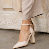 Marlie Nude Faux Leather Court Heels
