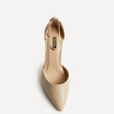 Marlie Nude Faux Leather Court Heels