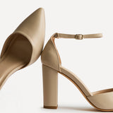 Marlie Nude Faux Leather Court Heels