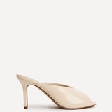 Marseille Ivory Peep Toe Mule Heels