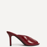 Marseille Red Peep Toe Mule Heels