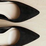 Martina Wide Fit Black Court Heels