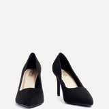 Martina Wide Fit Black Court Heels