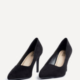 Martina Wide Fit Black Court Heels