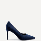 Martina Wide Fit Navy Court Heels