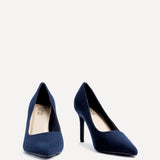 Martina Wide Fit Navy Court Heels