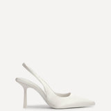 Matched Bridal Ivory Satin Court Heels