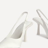 Matched Bridal Ivory Satin Court Heels