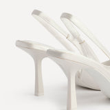 Matched Bridal Ivory Satin Court Heels