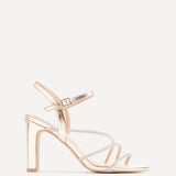 Matilda Gold Diamante Block Heels