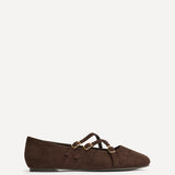 Matrix Brown Mary Jane Flats