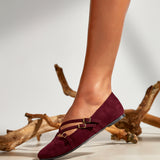 Matrix Burgundy Mary Jane Flats
