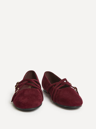 Matrix Burgundy Mary Jane Flats