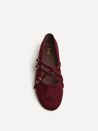 Matrix Burgundy Mary Jane Flats