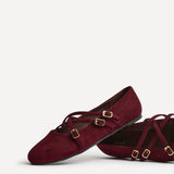 Matrix Burgundy Mary Jane Flats