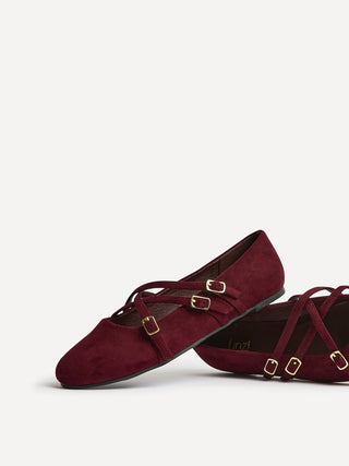 Matrix Burgundy Mary Jane Flats