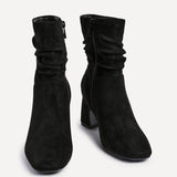 Maven Black Block Heeled Ankle Boots