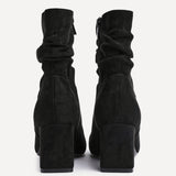 Maven Black Block Heeled Ankle Boots