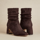 Maven Brown Block Heeled Ankle Boots