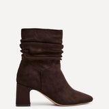 Maven Brown Block Heeled Ankle Boots
