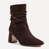 Maven Brown Block Heeled Ankle Boots