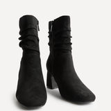 Maven Black Block Heeled Ankle Boots